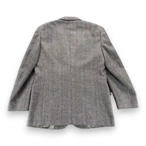 Vintage Christian Dior Jacket Mens 43R Gray Blazer Monsieur Flecked USA 80s