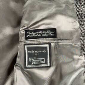 Vintage Christian Dior Jacket Mens 43R Gray Blazer Monsieur Flecked USA 80s