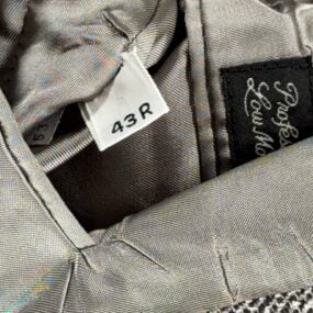 Vintage Christian Dior Jacket Mens 43R Gray Blazer Monsieur Flecked USA 80s