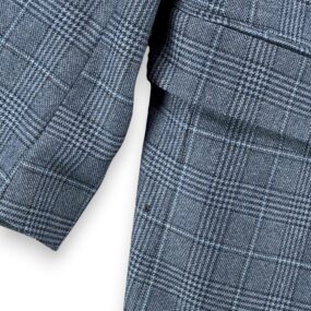 Vintage Hart Schaffner Marx Jacket Mens 42L Blue Glen Plaid Blazer Cashmere USA