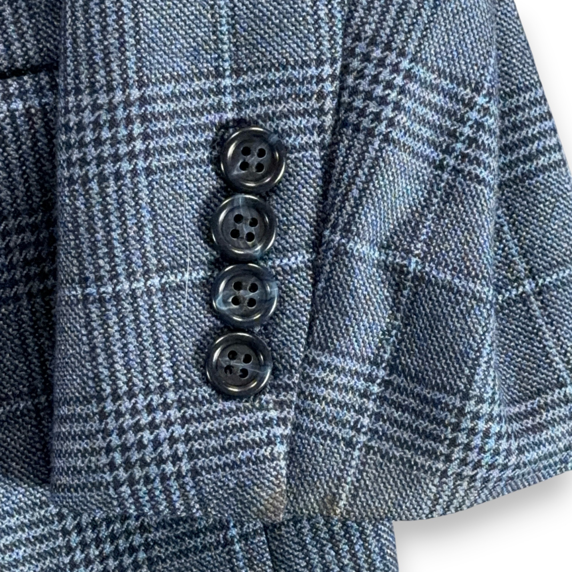 Vintage Hart Schaffner Marx Jacket Mens 42L Blue Glen Plaid Blazer Cashmere USA-11 Vintage Hart Schaffner Marx Jacket Mens 42L Blue Glen Plaid Blazer Cashmere USA