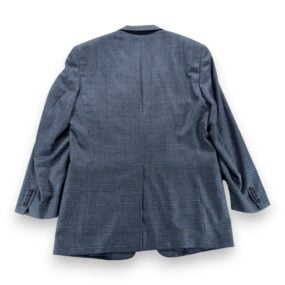 Vintage Hart Schaffner Marx Jacket Mens 42L Blue Glen Plaid Blazer Cashmere USA