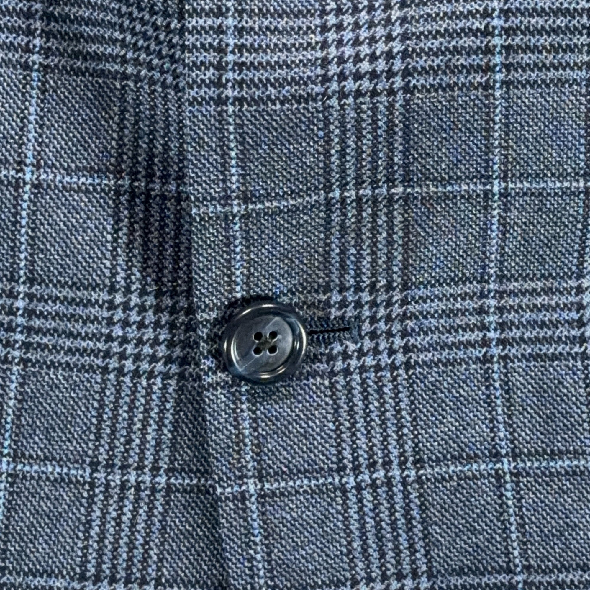 Vintage Hart Schaffner Marx Jacket Mens 42L Blue Glen Plaid Blazer Cashmere USA-9 Vintage Hart Schaffner Marx Jacket Mens 42L Blue Glen Plaid Blazer Cashmere USA