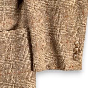Vintage Tweed Jacket Mens 40 Brown Wool Plaid Blazer Wickfield USA 60s