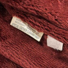 Vintage Bermans Leather Jacket Adult MEDIUM Red Bomber Zip Lining Deep Pile 70s