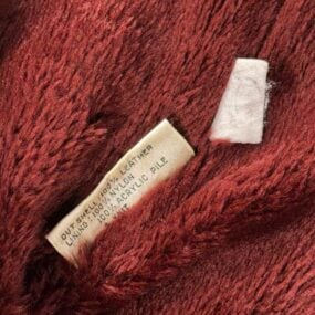 Vintage Bermans Leather Jacket Adult MEDIUM Red Bomber Zip Lining Deep Pile 70s