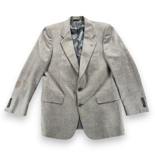 Vintage Christian Dior Jacket Mens 40 Gray Blazer Monsieur Union USA 80s
