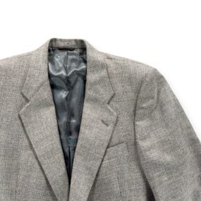 Vintage Christian Dior Jacket Mens 40 Gray Blazer Monsieur Union USA 80s