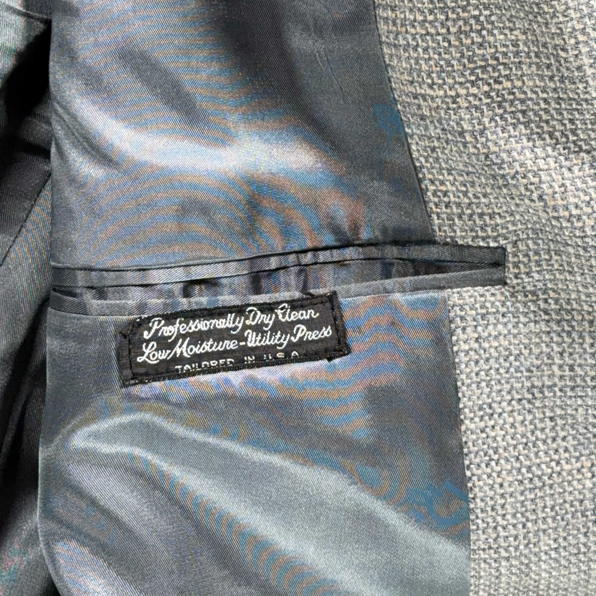 Vintage Christian Dior Jacket Mens 40 Gray Blazer Monsieur Union USA 80s-7 Vintage Christian Dior Jacket Mens 40 Gray Blazer Monsieur Union USA 80s