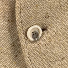 Vintage Johnny Carson Suit Mens 38 32x28 Brown Herringbone Wool 2pc Disco 70s