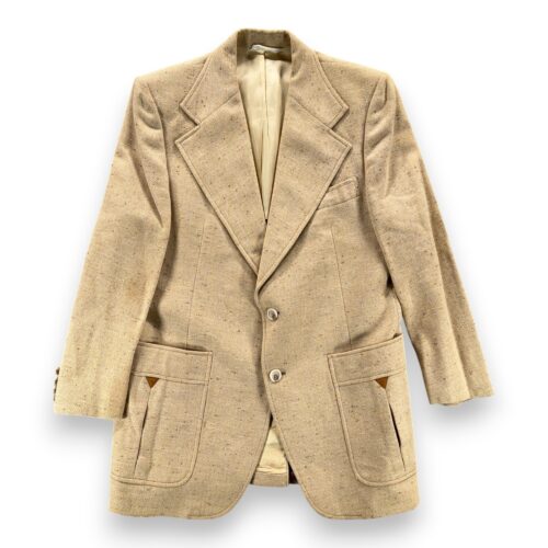 Vintage Johnny Carson Suit Mens 38 32×28 Brown Herringbone Wool 2pc Disco 70s-2 Vintage Johnny Carson Suit Mens 38 32x28 Brown Herringbone Wool 2pc Disco 70s