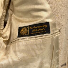Vintage Johnny Carson Suit Mens 38 32x28 Brown Herringbone Wool 2pc Disco 70s