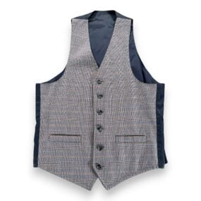 Vintage Houndstooth Suit Mens 38 32x32 Gray Talon Flared Hub Clothiers 3pc 70s