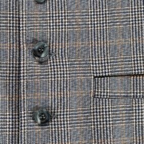 Vintage Houndstooth Suit Mens 38 32x32 Gray Talon Flared Hub Clothiers 3pc 70s