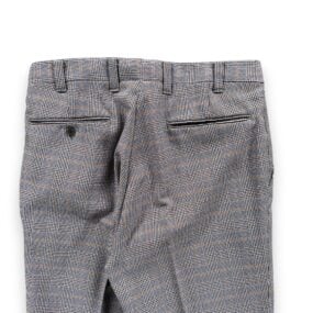 Vintage Houndstooth Suit Mens 38 32x32 Gray Talon Flared Hub Clothiers 3pc 70s