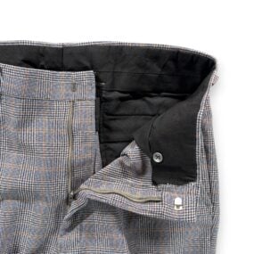 Vintage Houndstooth Suit Mens 38 32x32 Gray Talon Flared Hub Clothiers 3pc 70s