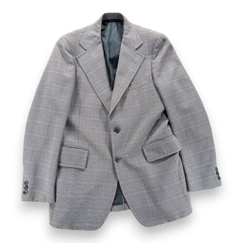 Vintage Houndstooth Suit Mens 38 32×32 Gray Talon Flared Hub Clothiers 3pc 70s-2 Vintage Houndstooth Suit Mens 38 32x32 Gray Talon Flared Hub Clothiers 3pc 70s