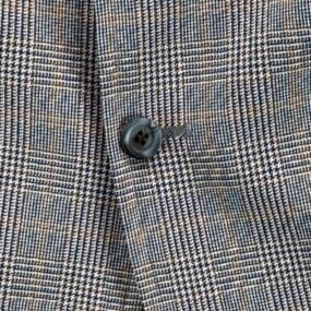 Vintage Houndstooth Suit Mens 38 32x32 Gray Talon Flared Hub Clothiers 3pc 70s
