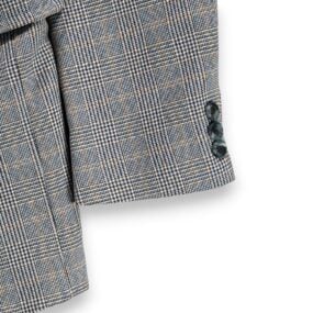 Vintage Houndstooth Suit Mens 38 32x32 Gray Talon Flared Hub Clothiers 3pc 70s