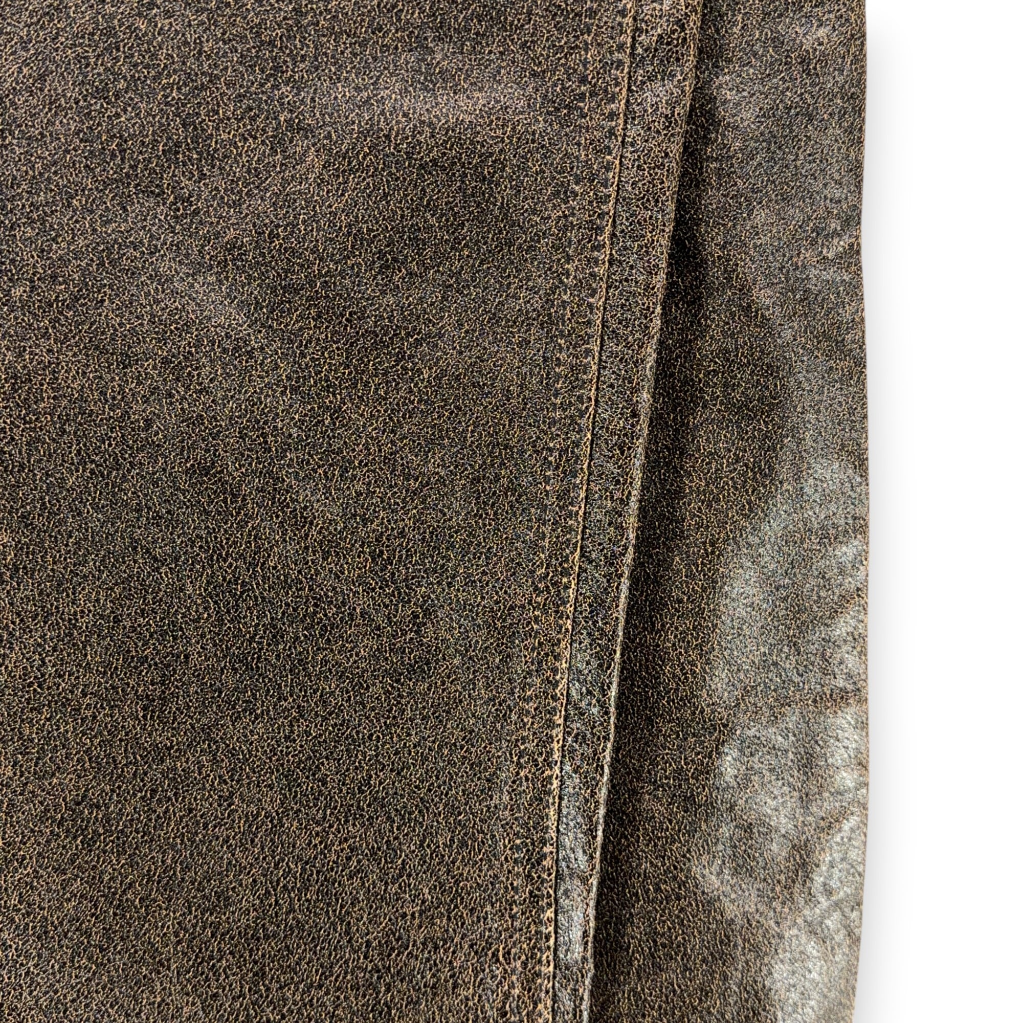 Vintage Leather Pants Mens 34x31 Brown Distressed Pigskin Deadstock A Team Y2K-9 Vintage Leather Pants Mens 34x31 Brown Distressed Pigskin Deadstock A Team Y2K