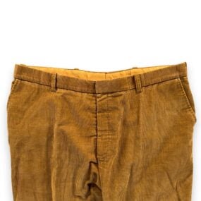 Vintage Cortefiel Suit Mens 46 Brown Corduroy Vest Pants Disco 3pc Spain 70s