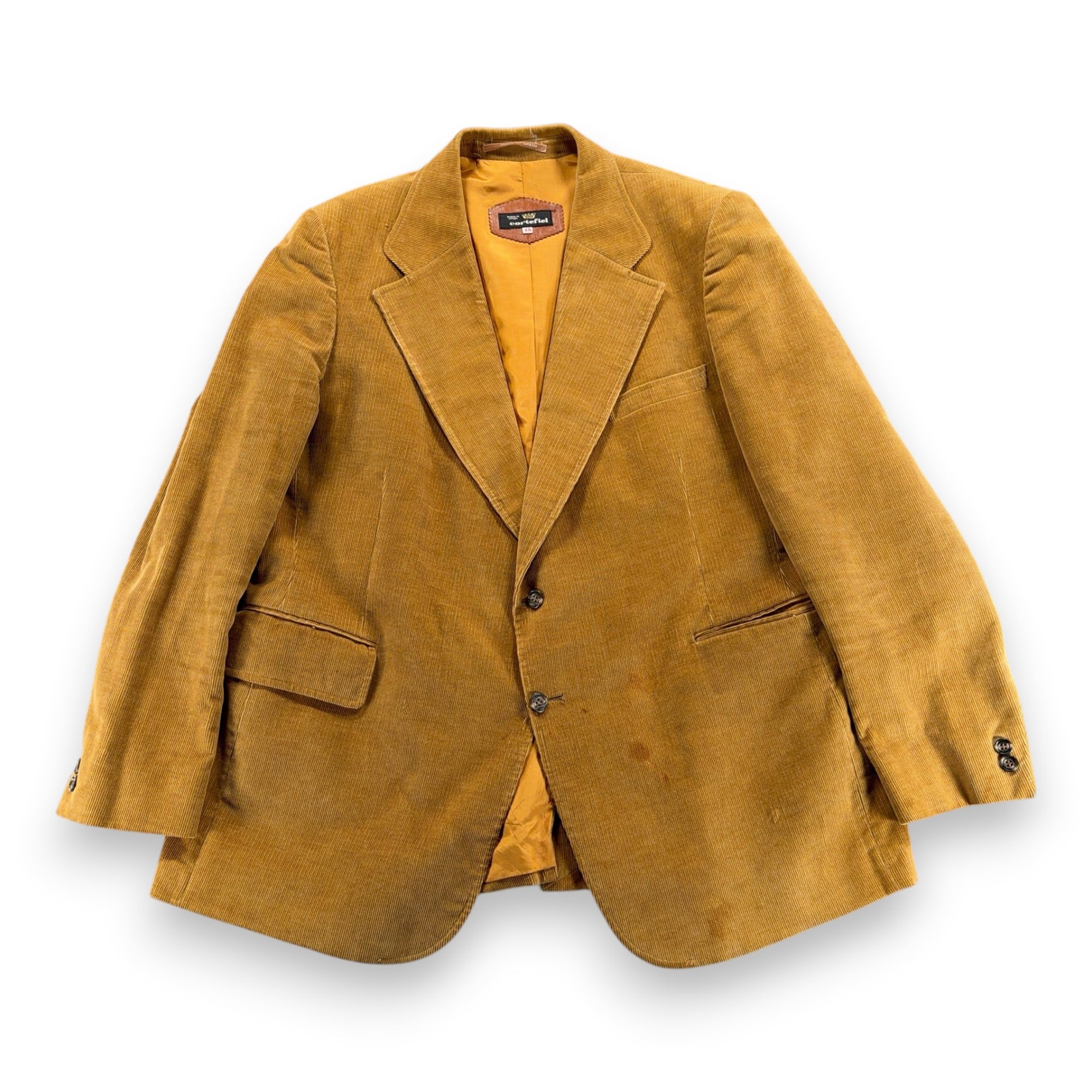 Vintage Cortefiel Suit Mens 46 Brown Corduroy Vest Pants Disco 3pc Spain 70s-2 Vintage Cortefiel Suit Mens 46 Brown Corduroy Vest Pants Disco 3pc Spain 70s
