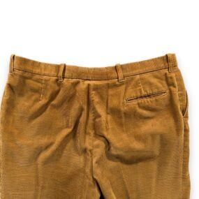 Vintage Cortefiel Suit Mens 46 Brown Corduroy Vest Pants Disco 3pc Spain 70s
