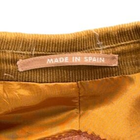 Vintage Cortefiel Suit Mens 46 Brown Corduroy Vest Pants Disco 3pc Spain 70s