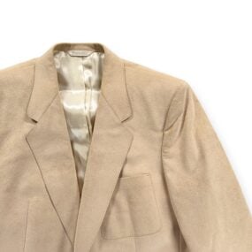 Vintage Bachrachs Jacket Mens 42 Brown Blazer Regent Faux Suede USA 80s