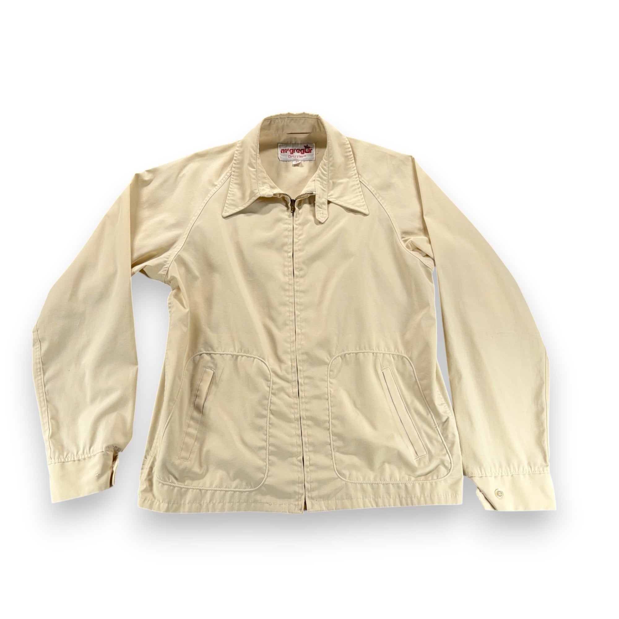 Vintage McGregor Jacket Adult LARGE Yellow Drizzler Harrington Talon Raglan 70s
