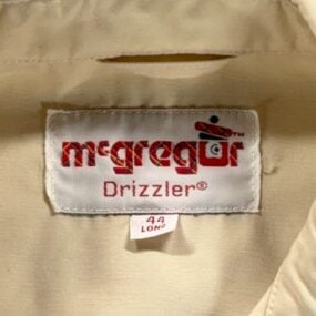 Vintage McGregor Jacket Adult LARGE Yellow Drizzler Harrington Talon Raglan 70s