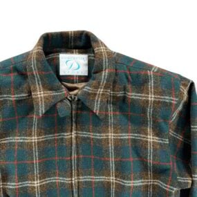 Vintage Doncaster Jacket Womens EXTRA LARGE Green Plaid Harrington Talon USA 90s