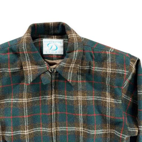 Vintage Doncaster Jacket Womens EXTRA LARGE Green Plaid Harrington Talon USA 90s-2 Vintage Doncaster Jacket Womens EXTRA LARGE Green Plaid Harrington Talon USA 90s