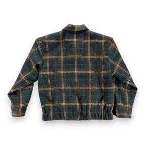 Vintage Doncaster Jacket Womens EXTRA LARGE Green Plaid Harrington Talon USA 90s