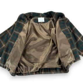 Vintage Doncaster Jacket Womens EXTRA LARGE Green Plaid Harrington Talon USA 90s