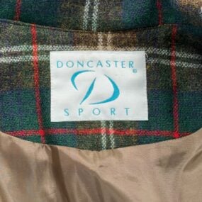 Vintage Doncaster Jacket Womens EXTRA LARGE Green Plaid Harrington Talon USA 90s