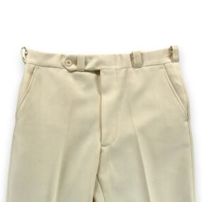 Vintage Suit Mens 36 31x30 Pants White Cream Ivory Disco Talon Union USA 2pc 70s