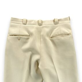Vintage Suit Mens 36 31x30 Pants White Cream Ivory Disco Talon Union USA 2pc 70s