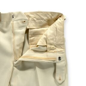 Vintage Suit Mens 36 31x30 Pants White Cream Ivory Disco Talon Union USA 2pc 70s