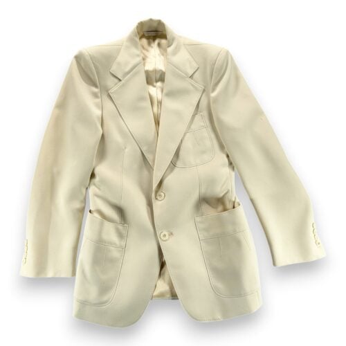 Vintage Suit Mens 36 31×30 Pants White Cream Ivory Disco Talon Union USA 2pc 70s-2 Vintage Suit Mens 36 31x30 Pants White Cream Ivory Disco Talon Union USA 2pc 70s