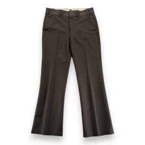 Vintage Meis Suit Mens 36 32x30 Pants Brown Flared Satin Lined 2pc Disco USA 70s