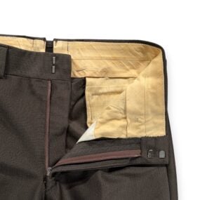 Vintage Meis Suit Mens 36 32x30 Pants Brown Flared Satin Lined 2pc Disco USA 70s