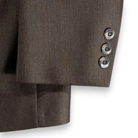 Vintage Meis Suit Mens 36 32x30 Pants Brown Flared Satin Lined 2pc Disco USA 70s