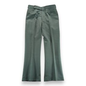 Vintage Jaymar Leisure Suit Mens 42 34x31 Pants Green Paisley Talon USA 2pc 70s
