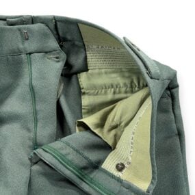 Vintage Jaymar Leisure Suit Mens 42 34x31 Pants Green Paisley Talon USA 2pc 70s