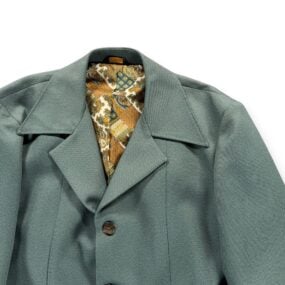 Vintage Jaymar Leisure Suit Mens 42 34x31 Pants Green Paisley Talon USA 2pc 70s