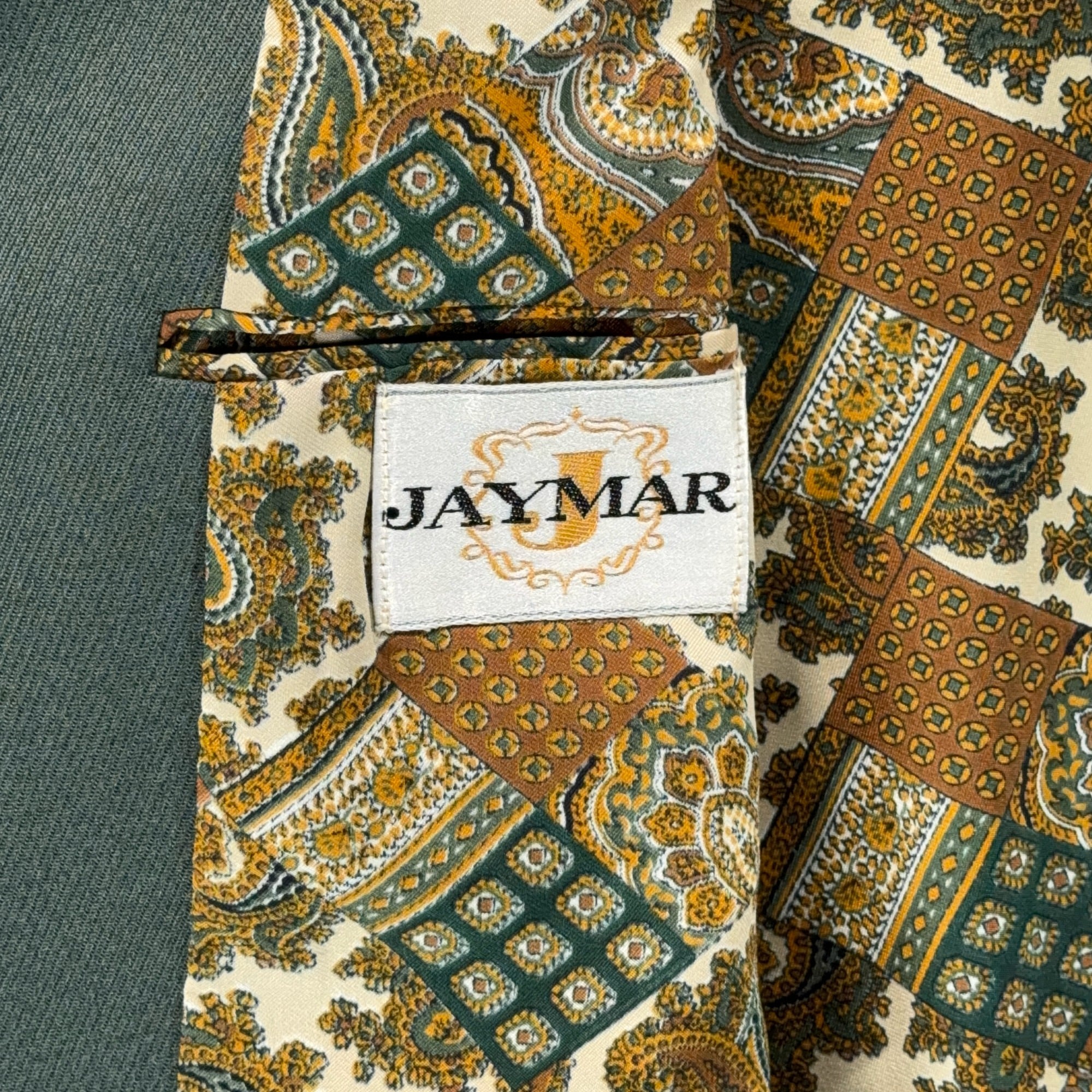 Vintage Jaymar Leisure Suit Mens 42 34x31 Pants Green Paisley Talon USA 2pc 70s-6 Vintage Jaymar Leisure Suit Mens 42 34x31 Pants Green Paisley Talon USA 2pc 70s