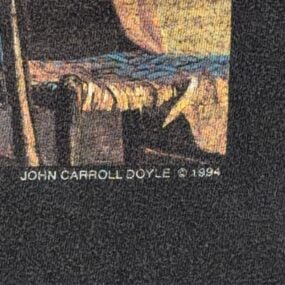 Vintage Chicago Blue Shirt Adult EXTRA LARGE Black John Carroll Doyle Art US 90s