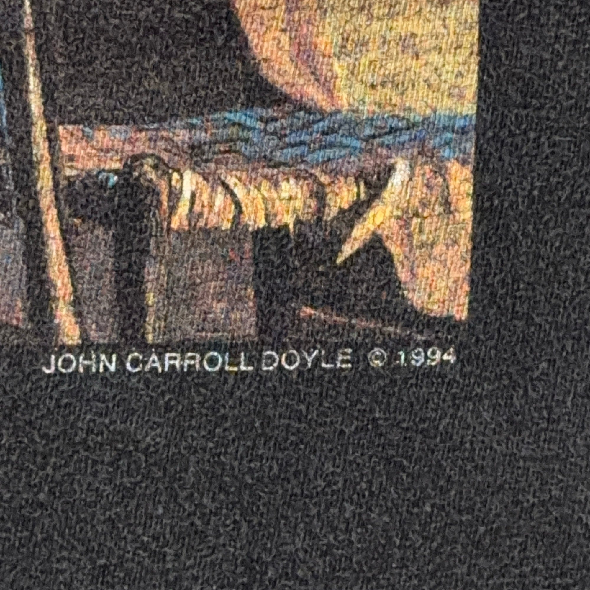 Vintage Chicago Blue Shirt Adult EXTRA LARGE Black John Carroll Doyle Art US 90s-4 Vintage Chicago Blue Shirt Adult EXTRA LARGE Black John Carroll Doyle Art US 90s