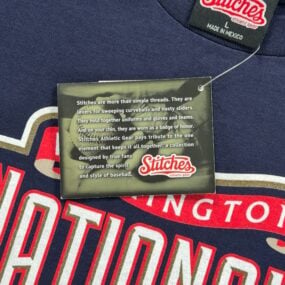 Vintage Washington Nationals Shirt Adult LARGE Blue MLB Baseball Deadstock Y2K